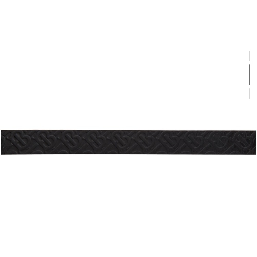 Burberry belt black leather monogram TB belt - Picture 2 of 5